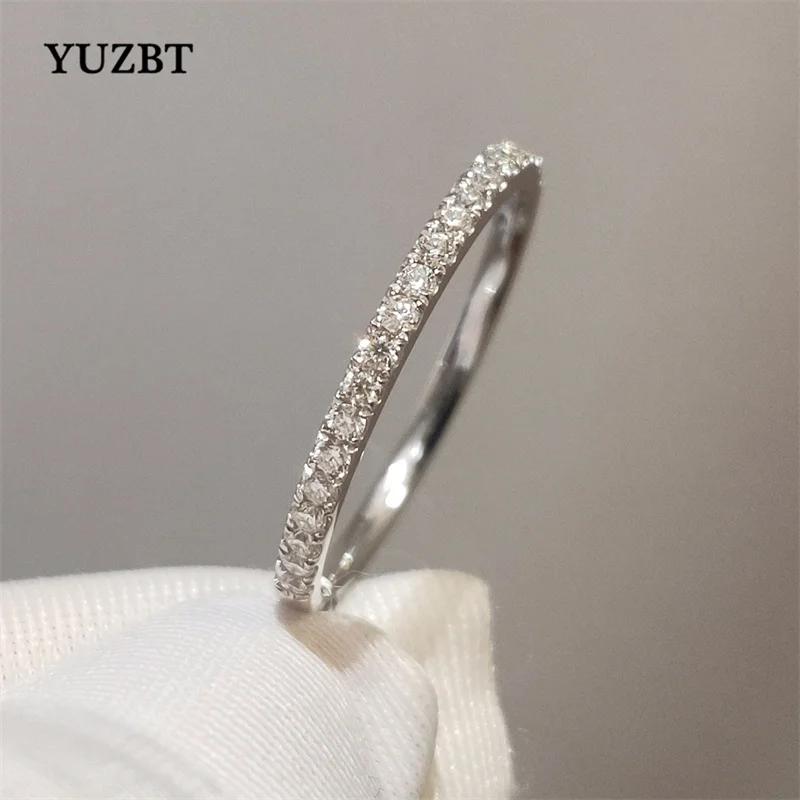 YUZBT 9K 10K ȭƮ  긱Ʈ  0.3 ĳ ̾Ƹ ׽  D ÷ Moissanite ȥ  ѱ Ÿ 
